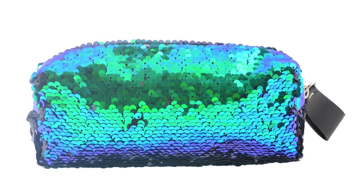 Пенал-косметичка YES GP-01 Green Sequins (532693)