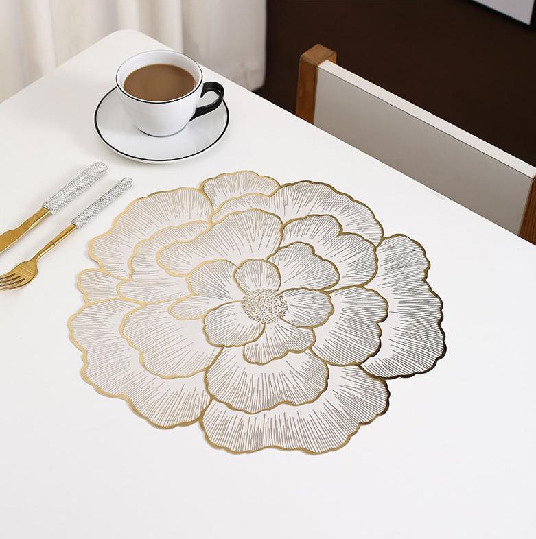 Салфетка сервировочная круглая 38 см Золотистый (18450) - фото 4 Салфетка сервировочная круглая 38 см Золотистый (18450) - фото 4