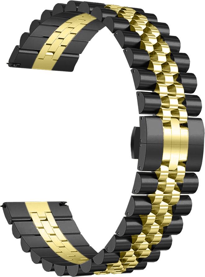 Браслет металлический Stech Line для Huawei Watch 3 Pro Black Gold (29146-02) - фото 2 Браслет металлический Stech Line для Huawei Watch 3 Pro Black Gold (29146-02) - фото 2