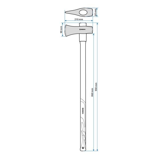 Колун кованый Intertool HT-0273 2500 г ручка из фибергласса (116895) - фото 15