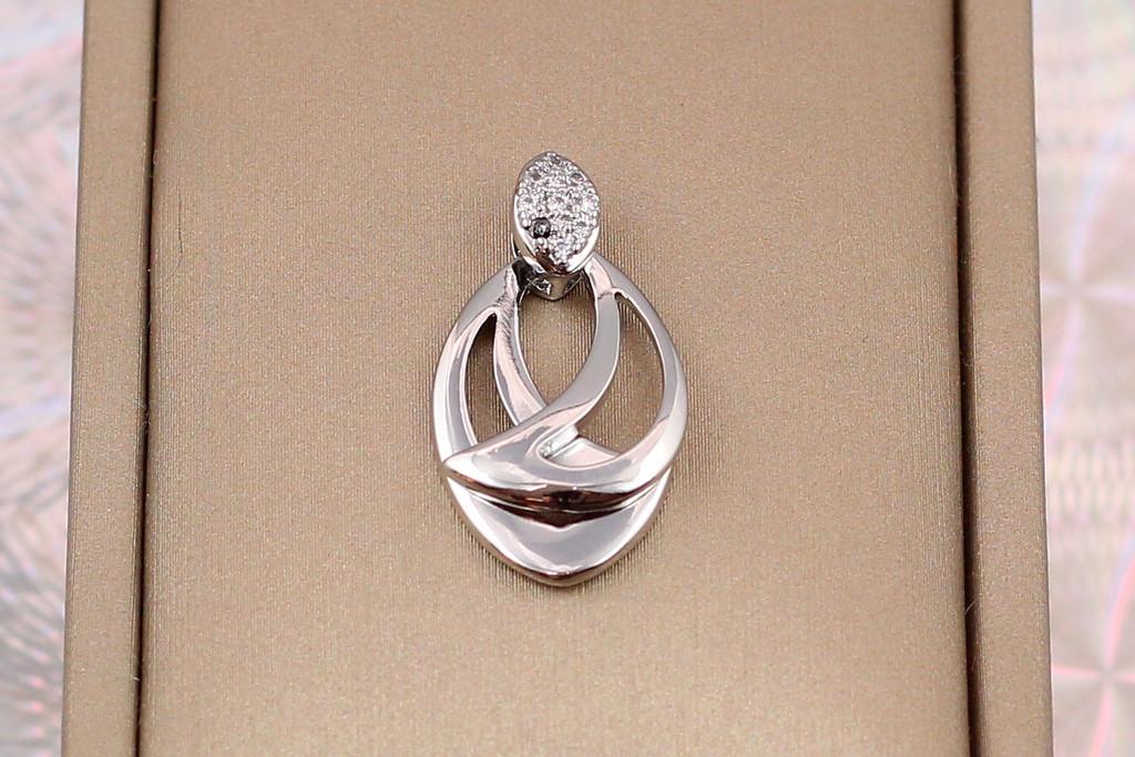 Кулон Xuping Jewelry Два месяца внахлест 2,5 см Серебристый