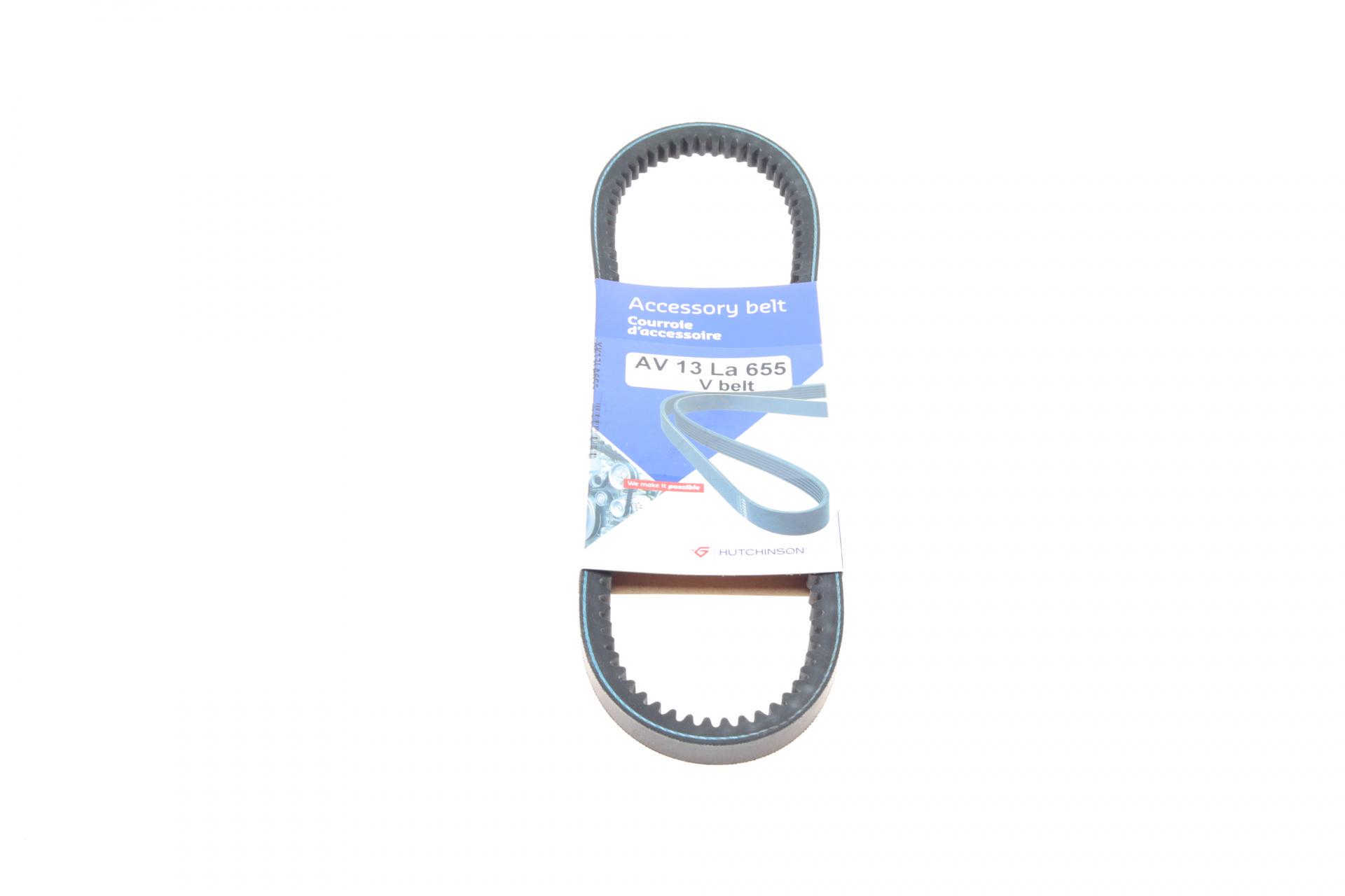 Ремень генератора HUTCHINSON для Hyundai Elantra/Lantra II 1.6-2.0 16V 96-02 13x655 (AV 13 La 655)