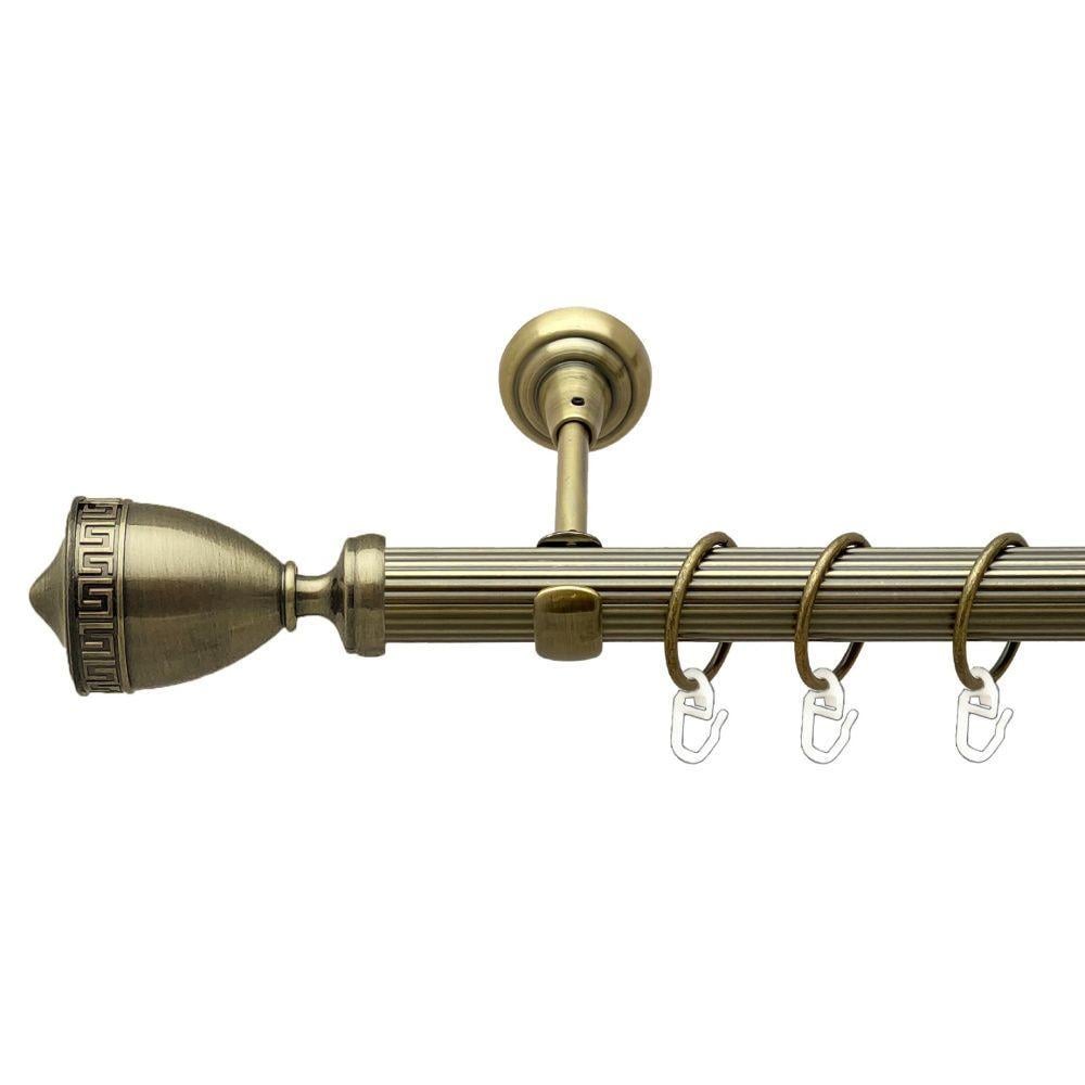 Карниз Orvit Афина однорядный рифленый 25 мм 240 см Антик (00-00018230)