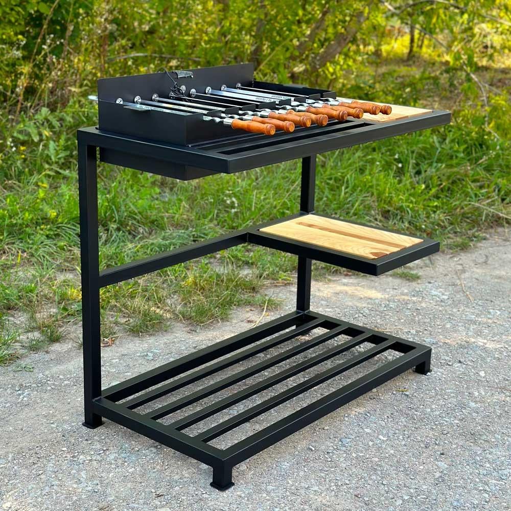 Автомангал Light House SP-30134 BK со столиком и съемной жаровней на 8 шампуров