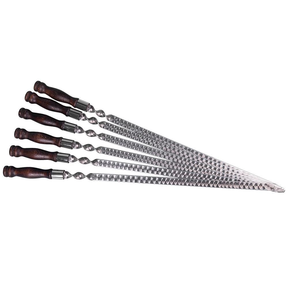 Шампур для шашлику Кільце з дерев'яною ручкою 45 см (SKK5) - фото 4