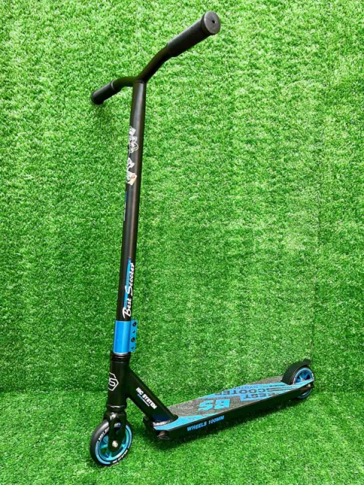 Самокат трюковой Best Scooter HIC система пеги алюминиевый диск и дека колеса PU Синий (С-40313)