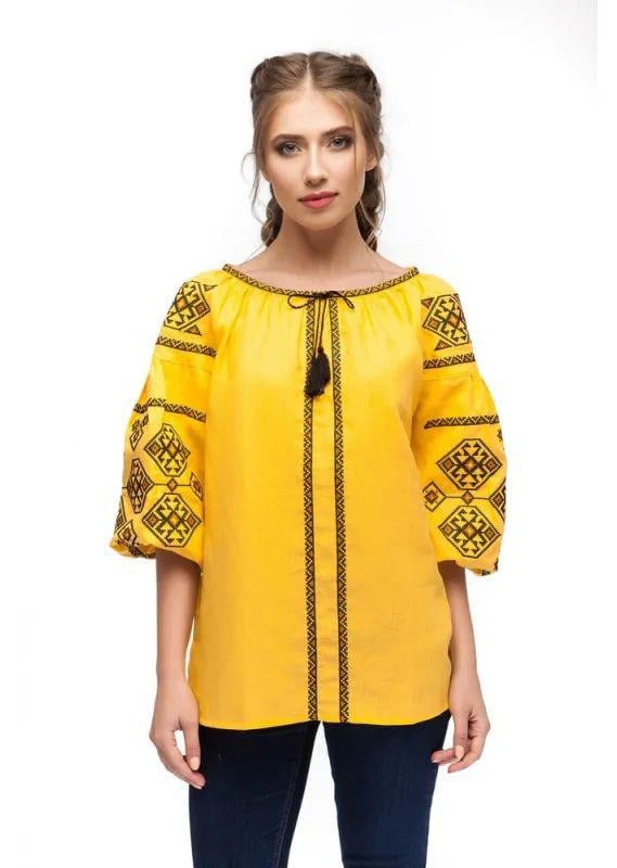 Вышиванка женская р. 44 Желтый (657)