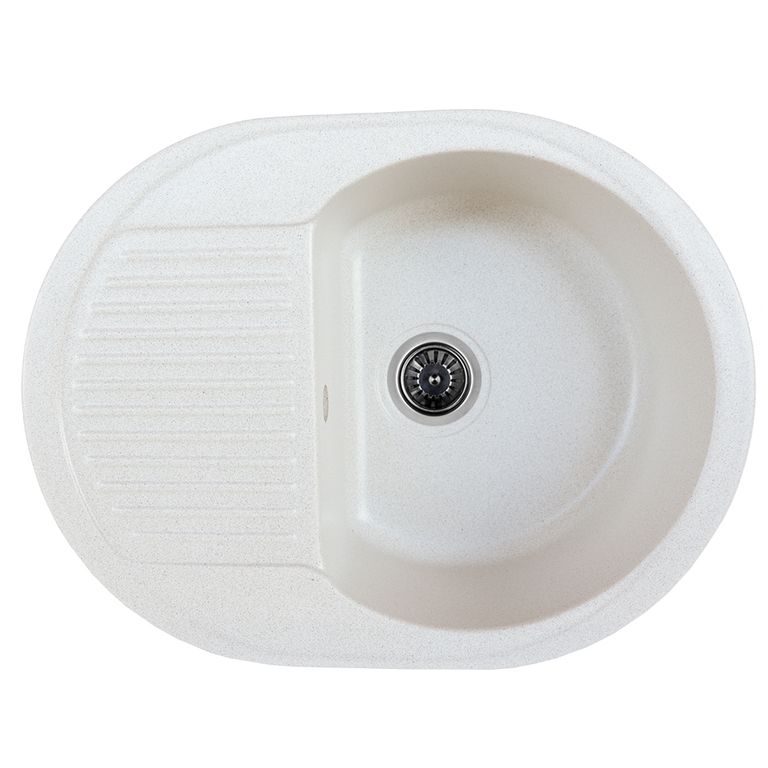 Мойка кухонная Platinum Bora 6247S Белый в черную точку (353089)