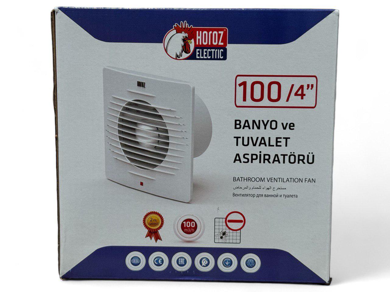 Вентилятор Horoz Electric 12 Вт 100 мм (500-000-004) - фото 2 Вентилятор Horoz Electric 12 Вт 100 мм (500-000-004) - фото 2