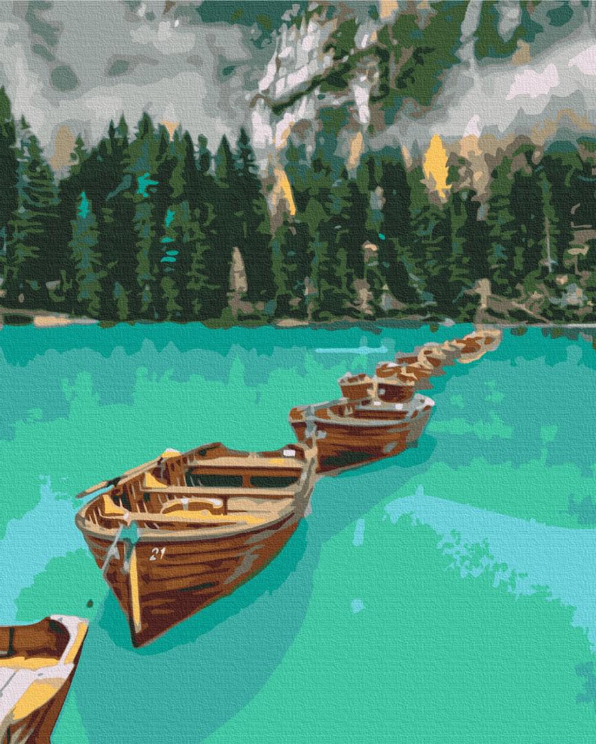Картина по номерам Brushme Лодки в цепочке 48x60 см (BS51426L)