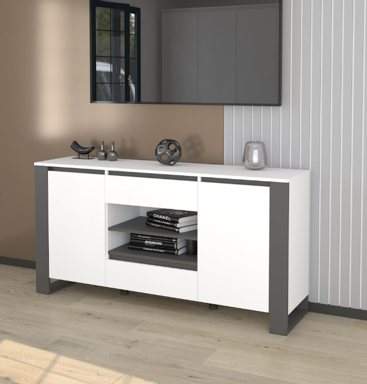 Комод Orion 1600х400х800 мм Білий/Антрацит