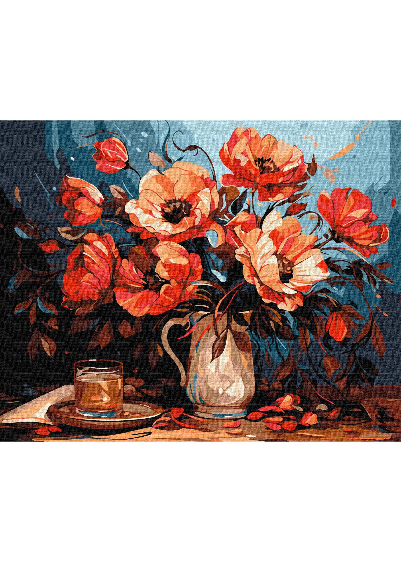 Картина по номерам Идейка Красочные маки 40х50 см (KHO5679)