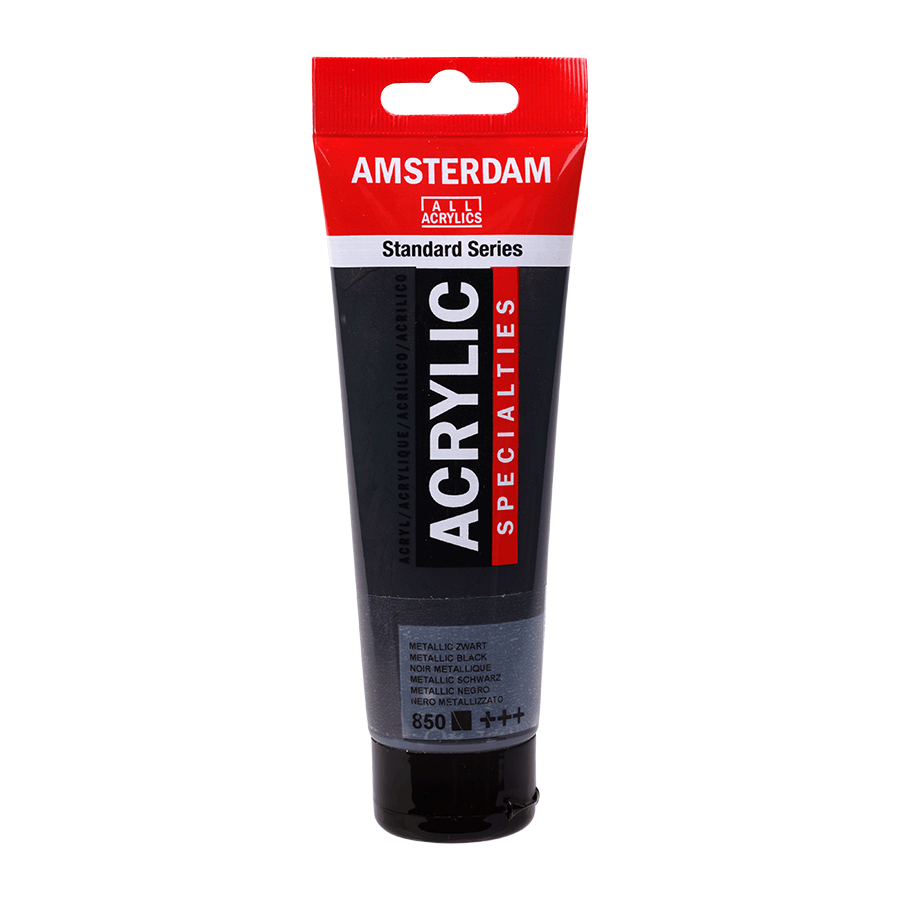 Акриловая краска Amsterdam Royal Talens 120 мл 850 Черный металлик (Az1-8712079533458) Акриловая краска Amsterdam Royal Talens 120 мл 850 Черный металлик (Az1-8712079533458)