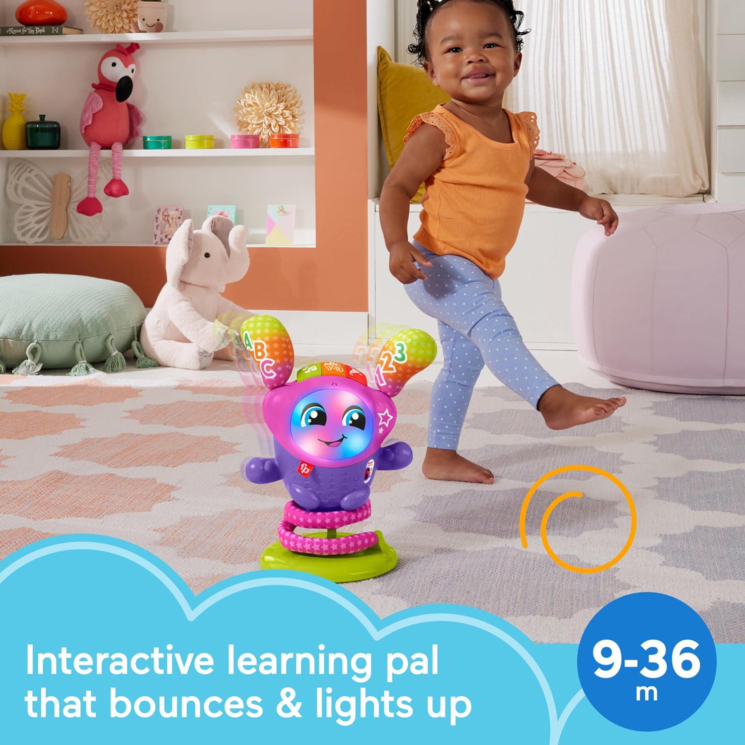 Интерактивная музыкально-обучающая игрушка Fisher Price Baby and Toddler Learning Toy DJ Bouncin' star на английском языке (21051501) - фото 6