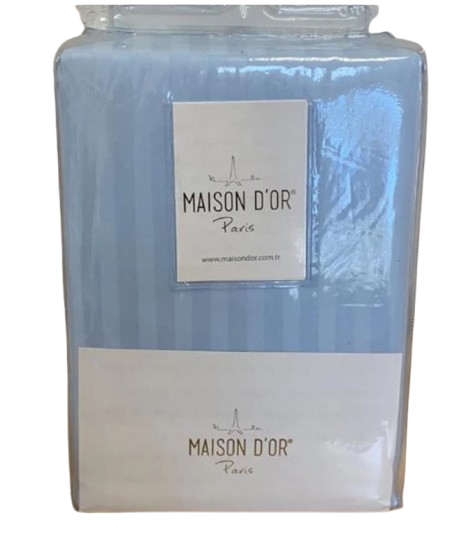 Простынь Maison D'or сатиновая 240x260 см с наволочками 2 шт. 50x70 см Blue (2000022265640)
