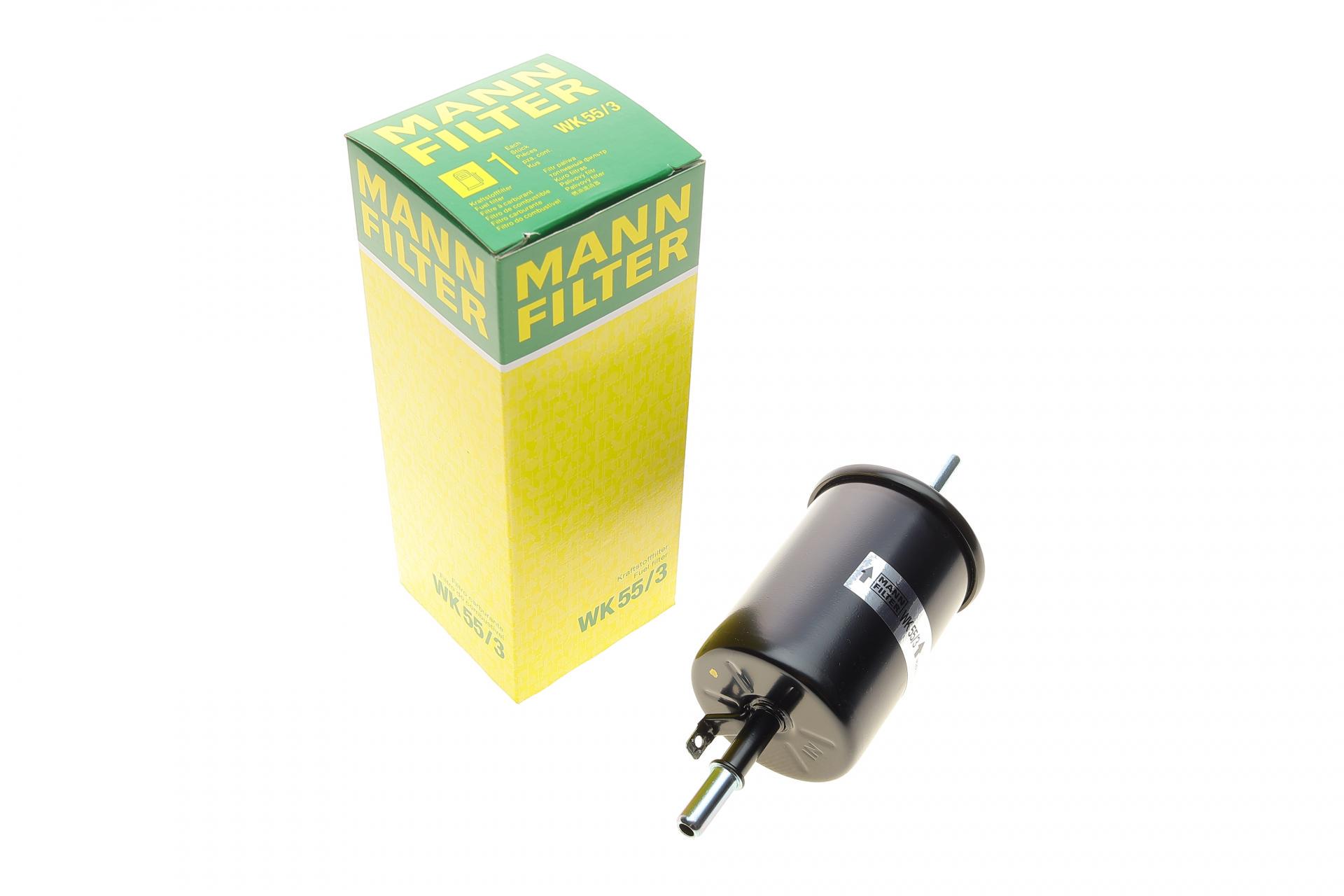Фильтр топливный Mann-Filter для Chevrolet Epica 2,0-2,5 04-11/Lacetti 1,4-1,8 03-13/Matiz 0,8-1,0 00-14 (WK 55/3)