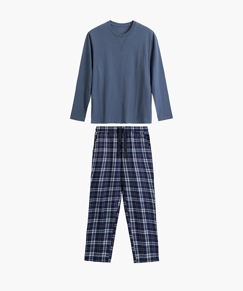 Пижама мужская Atlantic NMP-393 кофта/брюки трикотаж/фланель S Синий/Голубой (2802477727) - фото 3 Пижама мужская Atlantic NMP-393 кофта/брюки трикотаж/фланель S Синий/Голубой (2802477727) - фото 3