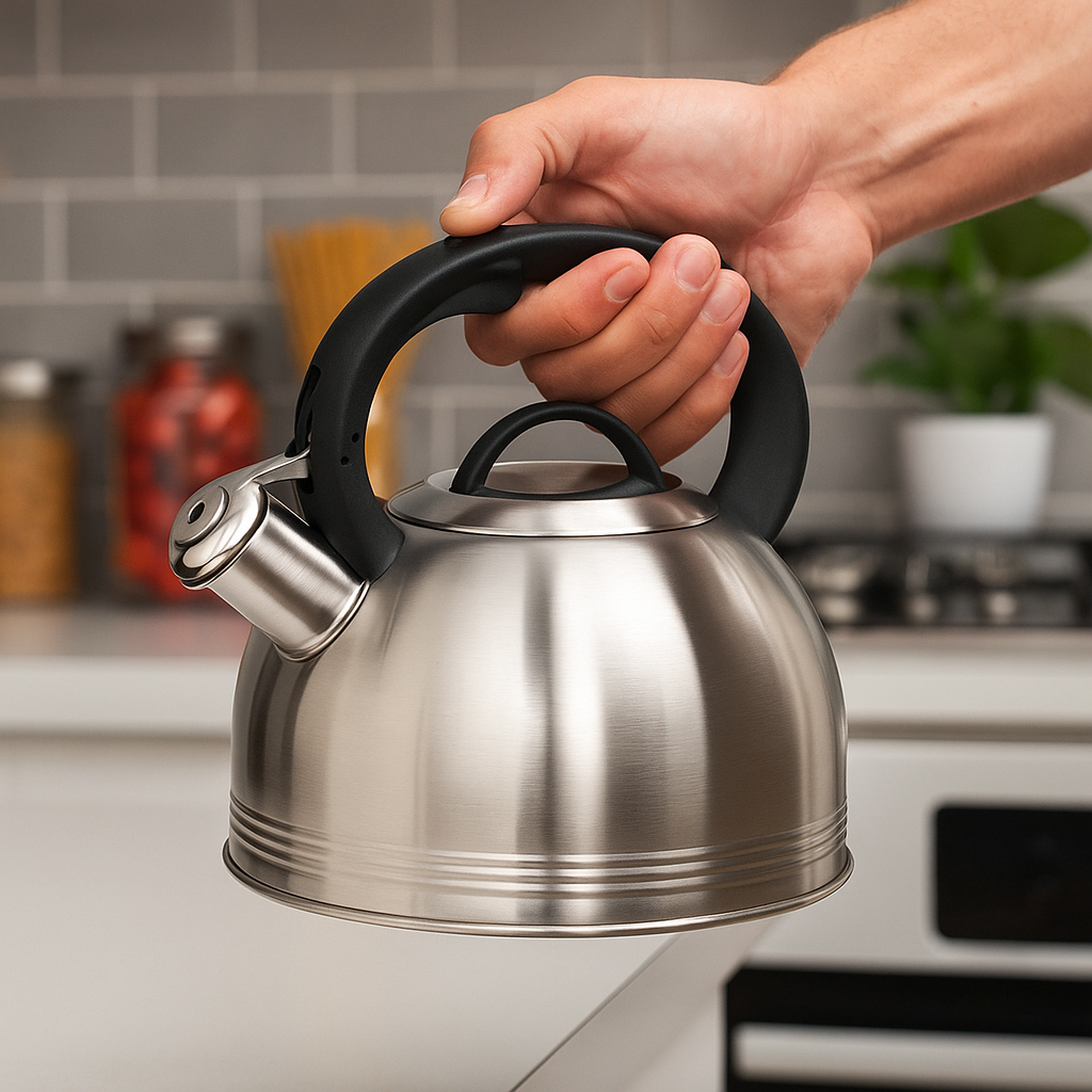 Чайник для плиты ClassicLine с свистком капсульное дно нержавеющая сталь 2,5 л (03-MH-5175) - фото 4 Чайник для плиты ClassicLine с свистком капсульное дно нержавеющая сталь 2,5 л (03-MH-5175) - фото 4