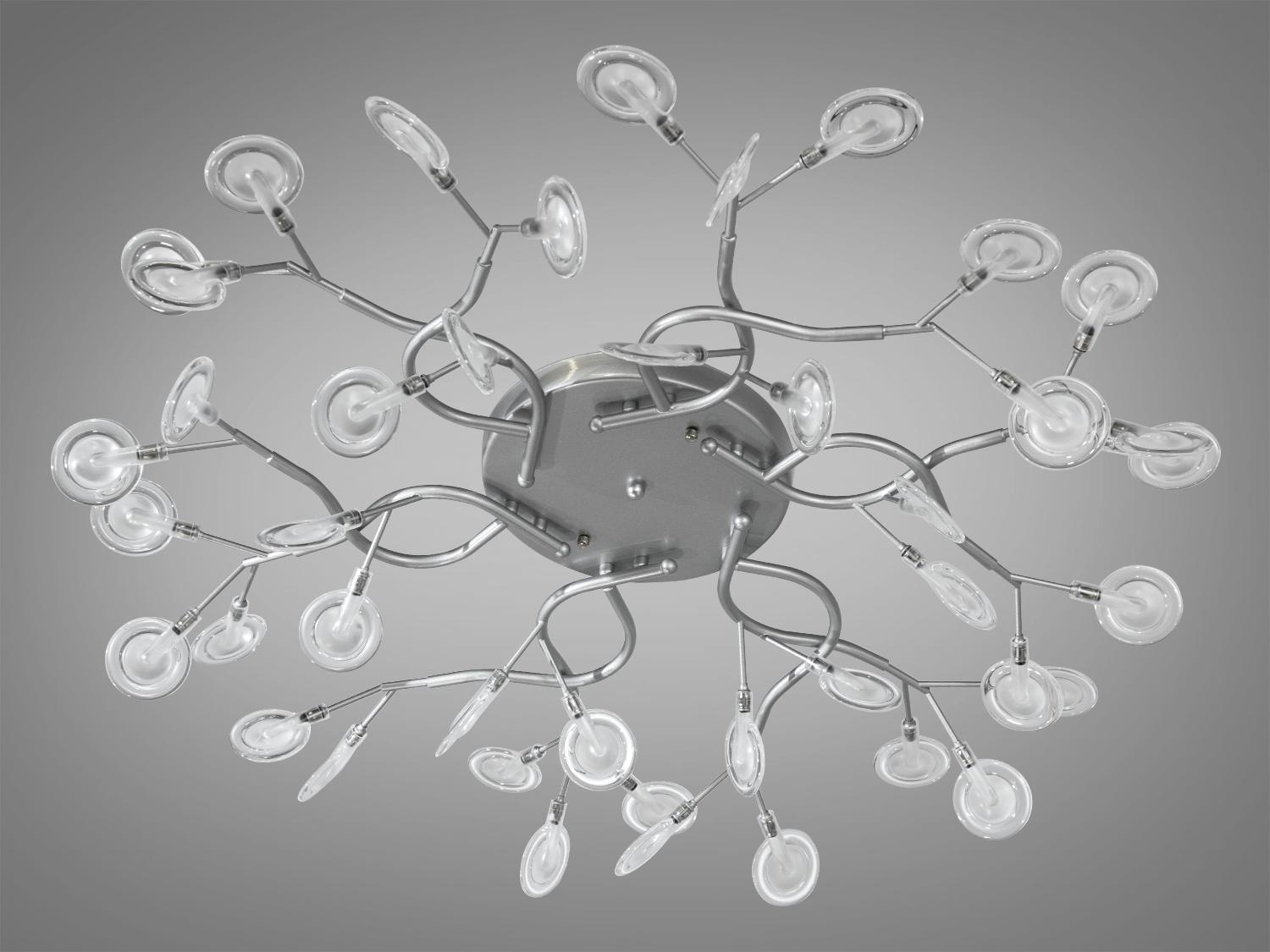 Люстра потолочная Светлячок 42 ламп Хром-сатин (X890-42C SL)