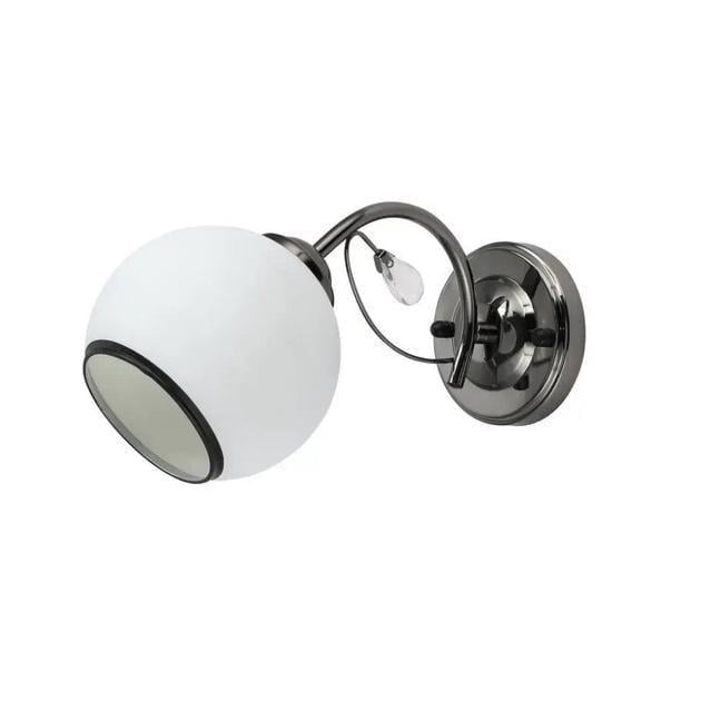 Бра настенное Valeso со стеклянным плафоном Е27 IP20 G 07465/1W Pearl Black (28688001)