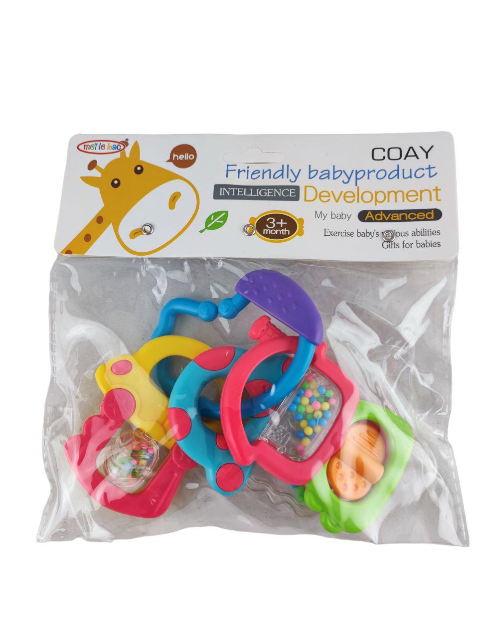 Набор погремушек в ручку с кольцом 3 шт. (000048) Набор погремушек в ручку с кольцом 3 шт. (000048)