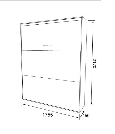 Шафа-ліжко Smart Mebel Helfer-160 160x200 см Антрацит (10881390) - фото 3