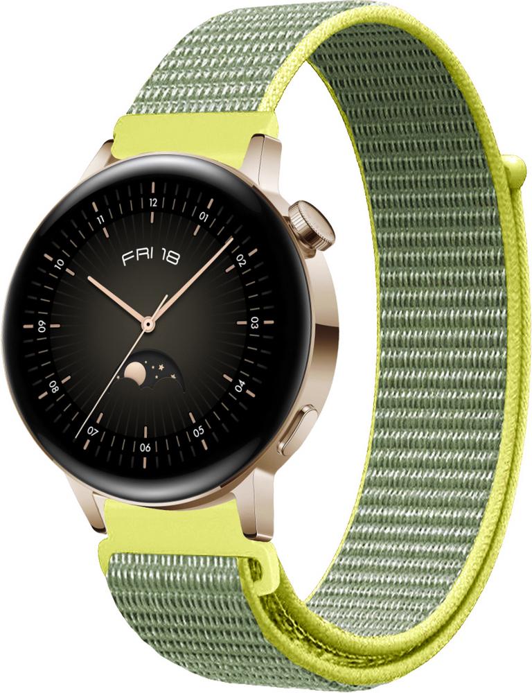 Ремешок нейлоновый Sport Loop для Huawei Watch GT3 42 мм Gray/Yellow (16130-63)