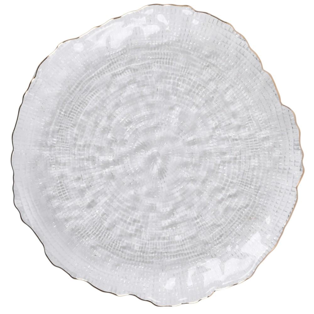 Блюдо Diamante R35911-27 d 27 см Прозрачный/Золотой (32163235)