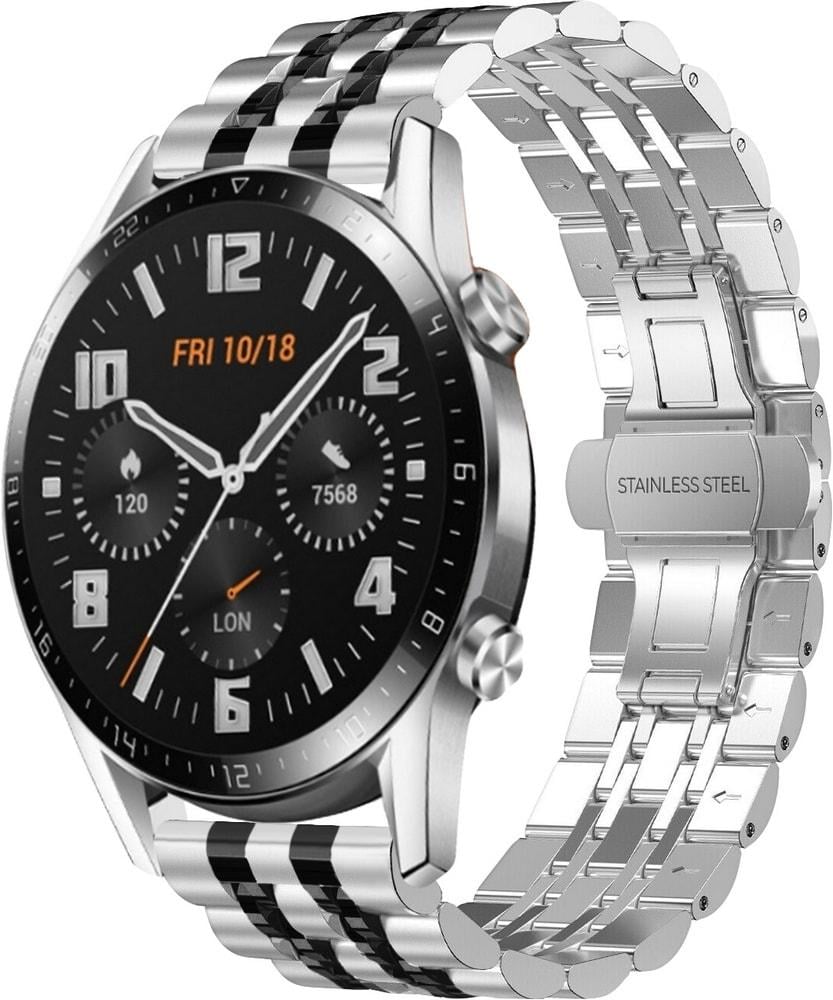 Браслет металлический Spinye Line для Huawei Watch GT 2 46 мм Silver Black (28971-69)