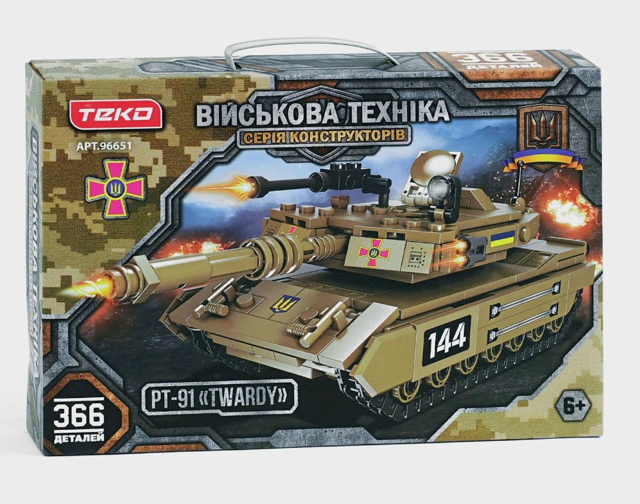 Конструктор Teko танк PT-91 TWARDY 96651 24 366 пр.