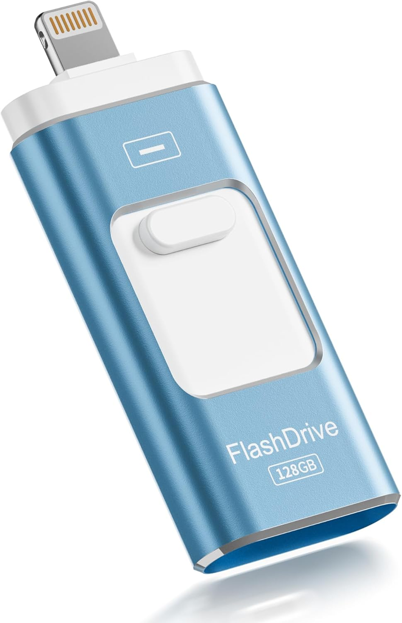 Флэш-накопитель USB 3в1 128 ГБ сертифицированный MFi Lightning Memory Stick для iPhone/iPad/Android/ПК (2940527484)