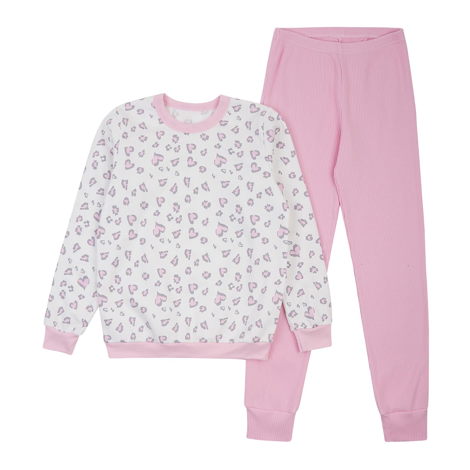 Пижама детская ЛяЛя К3ФТ153/6-1823 теплая 140 см Розовый (22642335)