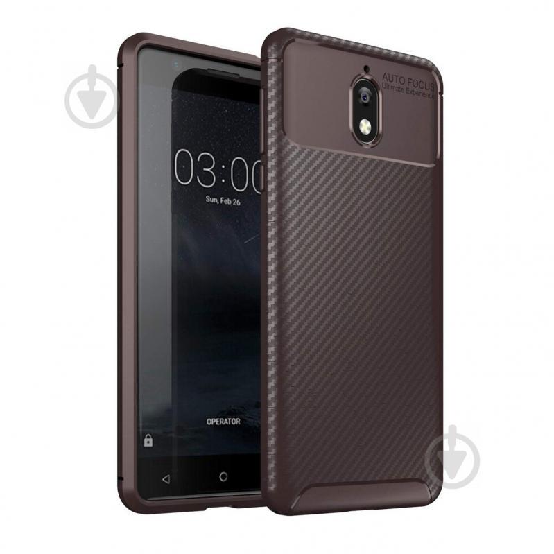 Чехол Carbon Case Nokia 3.1 Коричневый (hub_mzue35078) Чехол Carbon Case Nokia 3.1 Коричневый (hub_mzue35078)