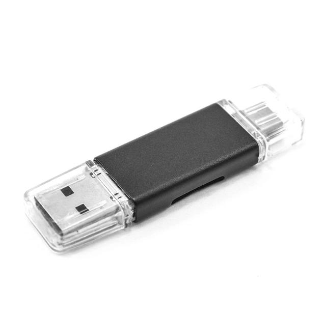 Перехідник кардрідер OTG microSD для Type C/micro USB/USB - фото 1