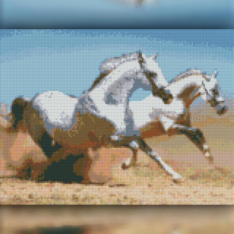 Алмазна мозаїка The Wortex Diamonds Два коні 50x60 см (TWD20030XL)