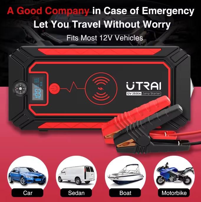 Пускозарядное устройство JumpStarter 2500A Utrai Jstar 4 Бустер 59,2 Вт/ч - фото 6