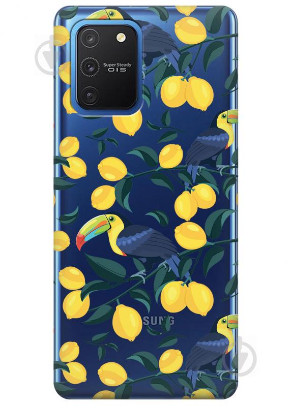 Прозорий силіконовий чохол iSwag для Samsung Galaxy S10 Lite з малюнком - Тукани та лимони (KS3460)