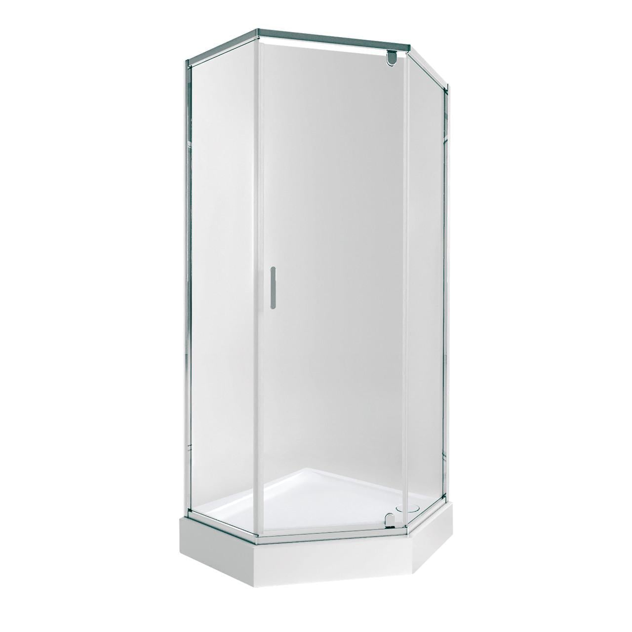 Набор Qtap душевая кабина Scorpio CRM10995-AC6 Clear 2120x900x900 мм и поддон Diamond 309912 90x90x12 см с сифоном (3137793001)