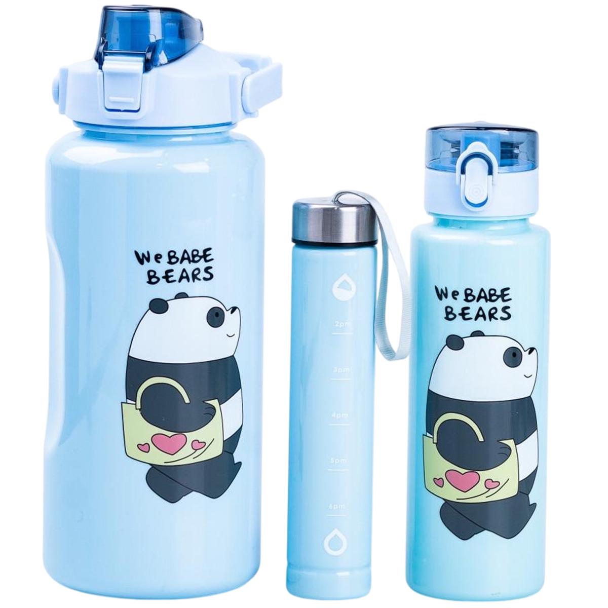 Набор бутылок для воды Панда 300/700/2000 мл Синий (HPZSB120014BL) Набор бутылок для воды Панда 300/700/2000 мл Синий (HPZSB120014BL)