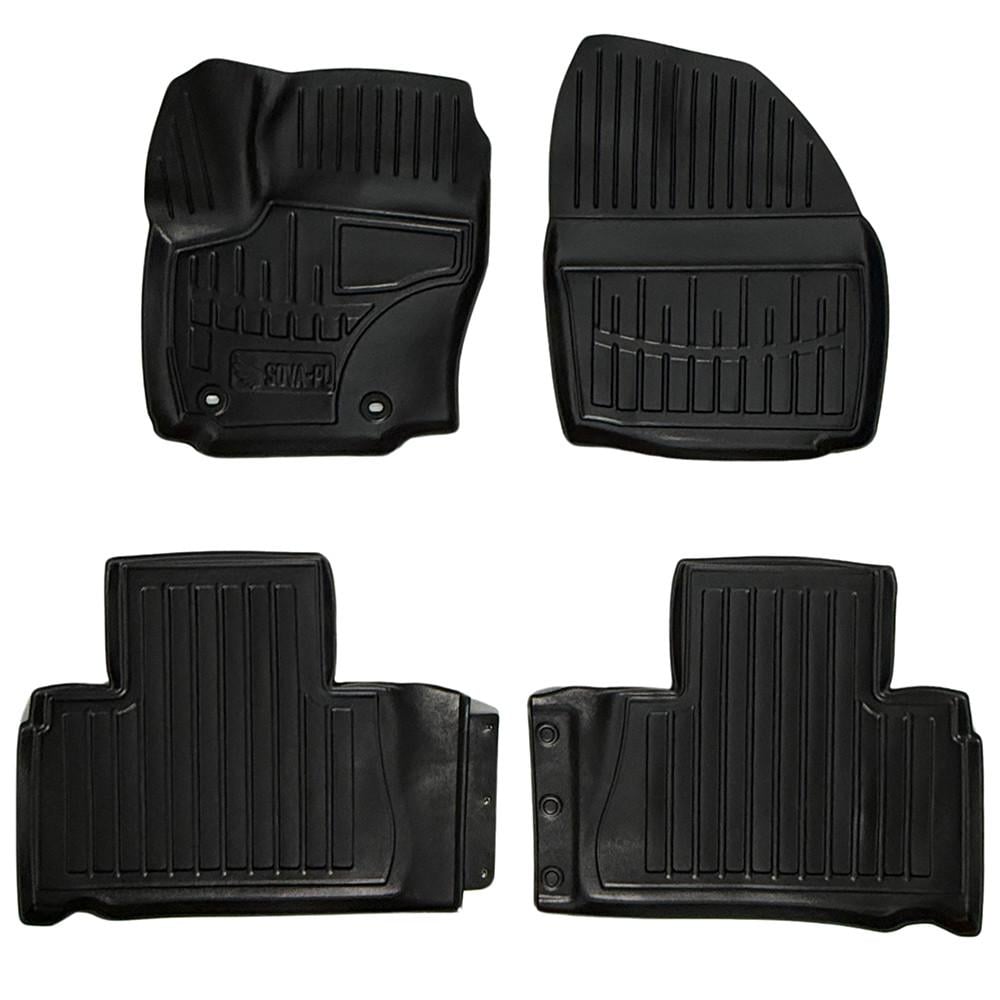 Коврики в салон SOVA-PL для Ford S-Max 2006-2014 резиновые 4 шт. Черный (28800462)
