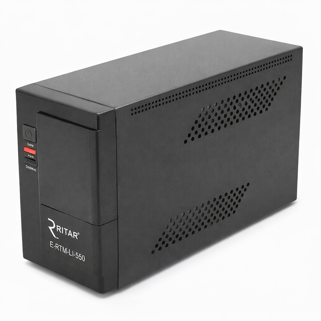 Источник бесперебойного питания Ritar E-RTM-LI-550 330W 2xSCHUKO АКБ 12V 92Wh Black (32709510)