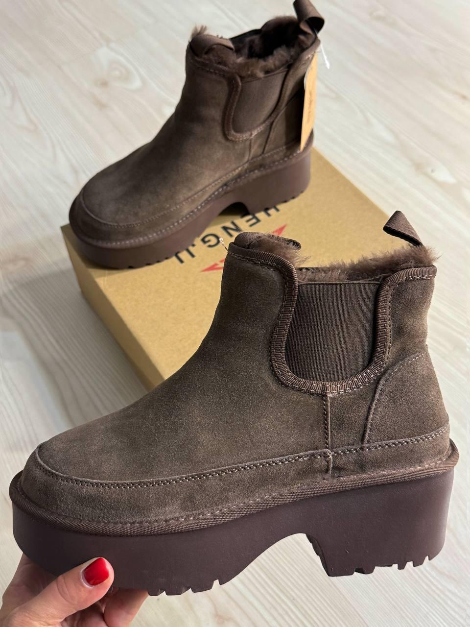 Ботинки женские Hengji 002-7 замшевые на меху высокие р. 38 Коричневый (5428) - фото 2