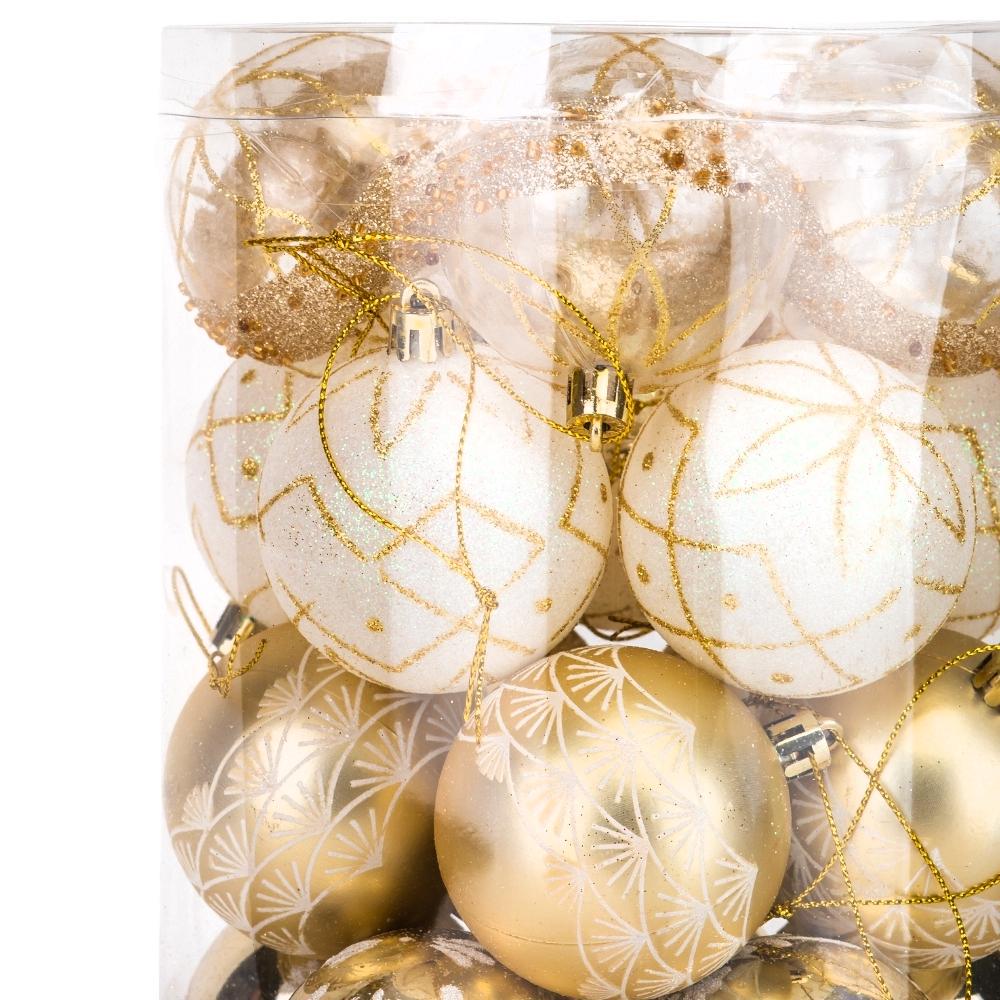 Набір ялинкових кульок Золоті Чари 30 шт. (9125-028) - фото 2
