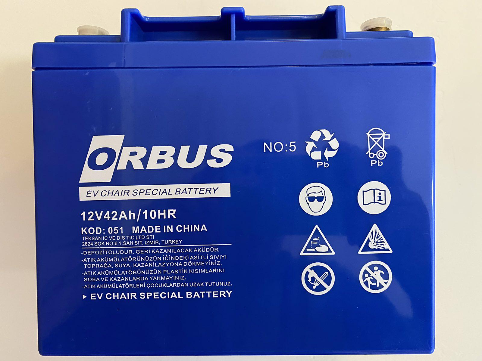 Акумуляторна батарея Orbus EN-12-42 GEL 12V 42 Ah 197x165x175 мм 14кг Q1/48