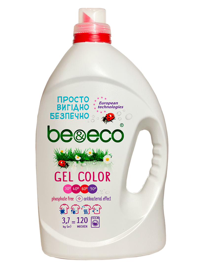 Гель для стирки Be&Eco Color 3700 мл 120 стирок