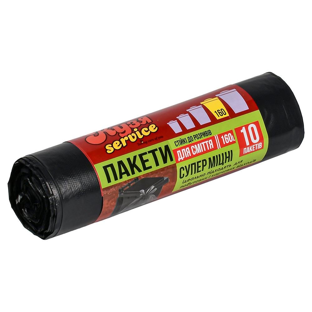 Мусорные пакеты сверхпрочные 160 л 10 шт. 80х108 см (KS-1024) Мусорные пакеты сверхпрочные 160 л 10 шт. 80х108 см (KS-1024)