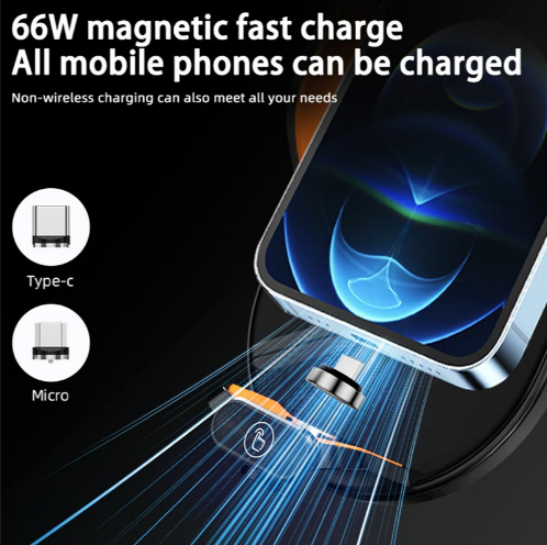 Тримач для телефону Auto open-close Wireless Charger C3 з бездротовою зарядкою 15W Чорний - фото 7