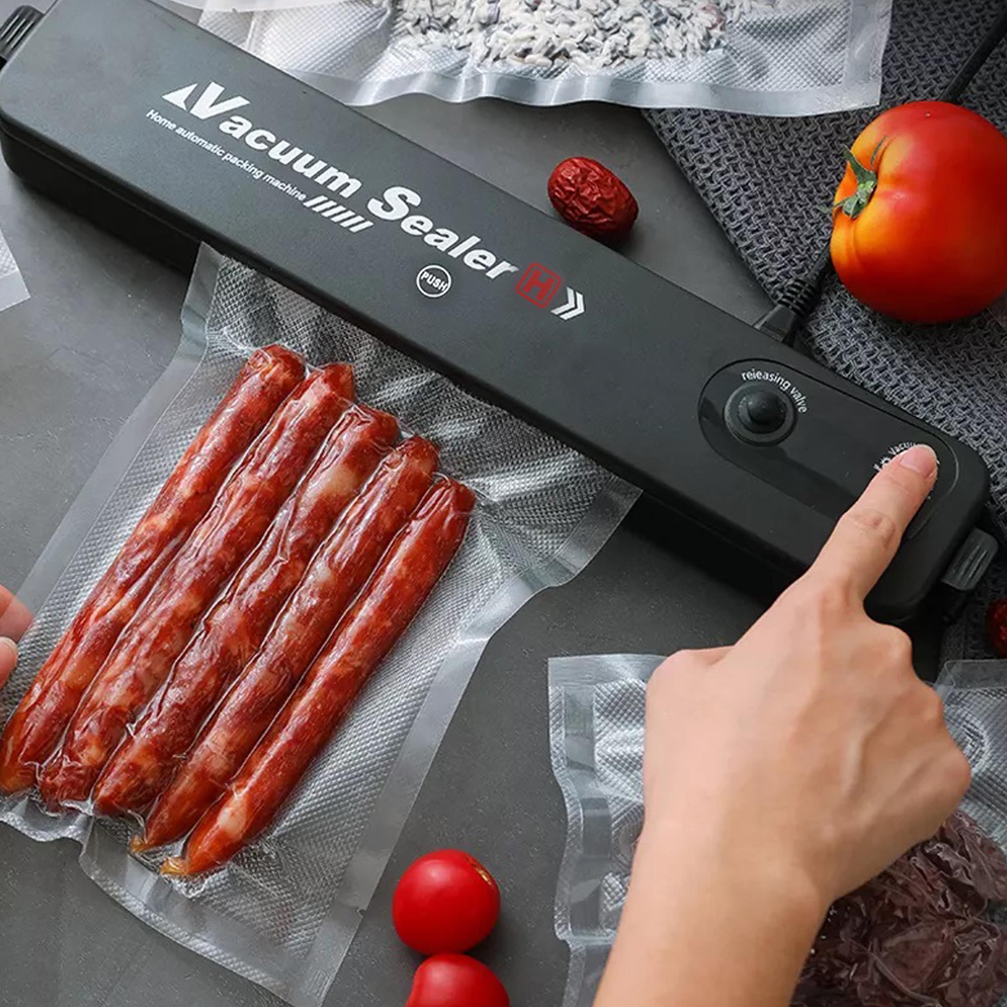 Побутовий вакуумний пакувальник продуктів Vacuum Sealer з функцією запаювання пакетів Чорний (65449) - фото 3