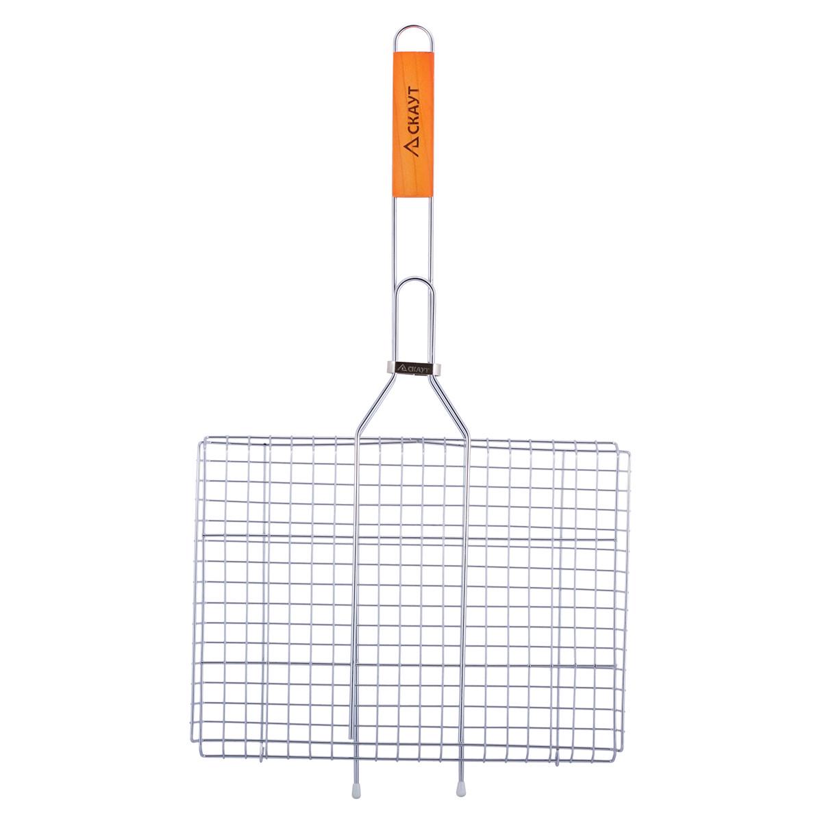 Решетка для гриля KM-0703 Скаут 35x26x2 см Хромированная сталь (29-84-0703)