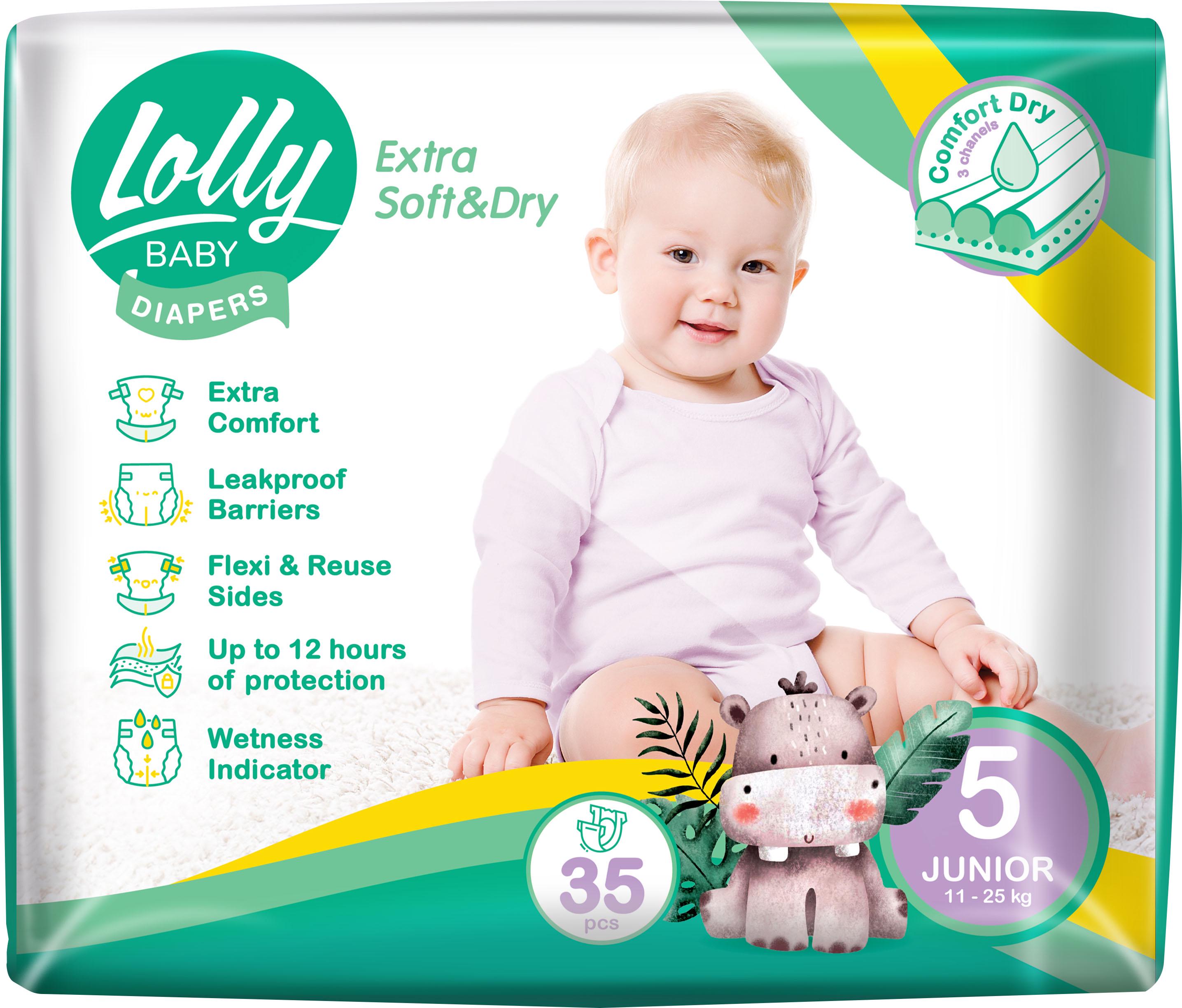 Подгузники детские Lolly Baby Extra Soft&Dry 5 11-25 кг 35 шт. (18970) - фото 1